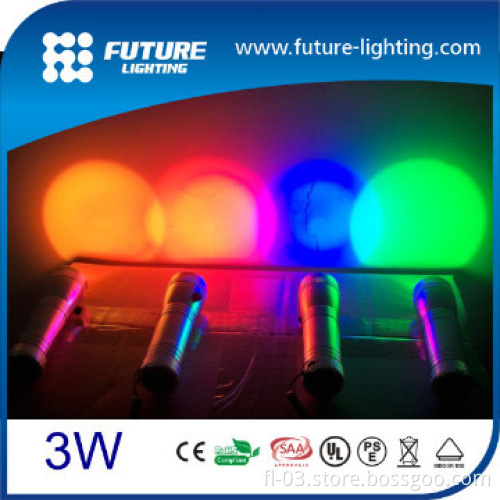battery operated multifunction RGB 3W high quality led torch light